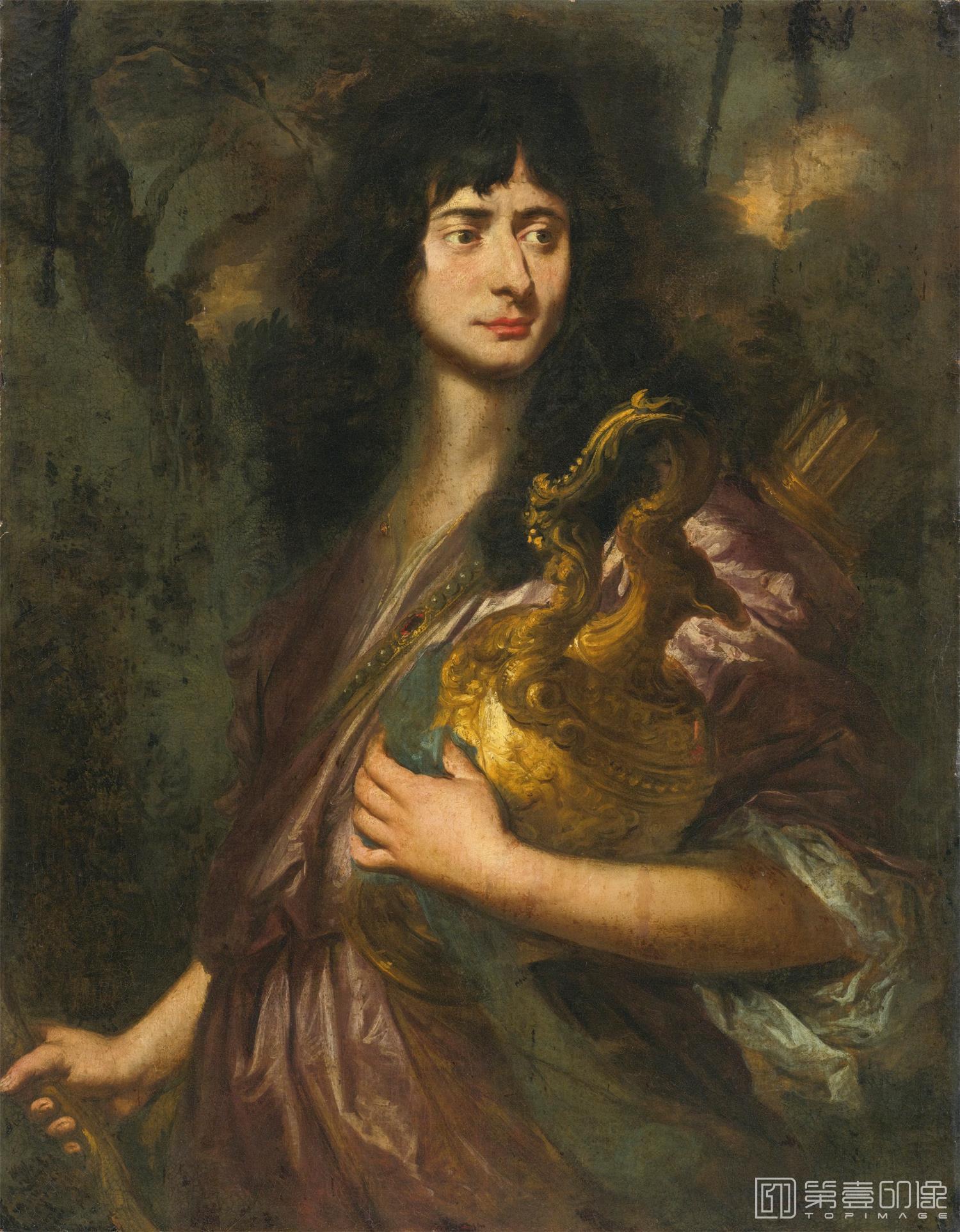 油画-匈牙利国家美术馆藏画-FLORENTINE-PORTRAIT OF A YOUNG MAN-075